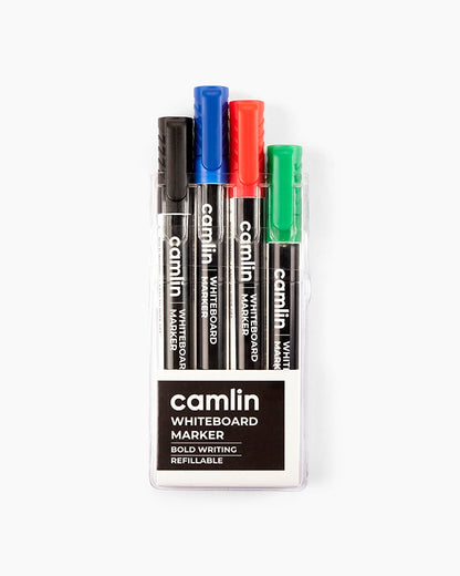 Camlin White Board Bold Marker Pen-( Black Pack of 4)