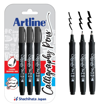Artline Ergoline Black Colour Calligraphy Pen Set Of 3