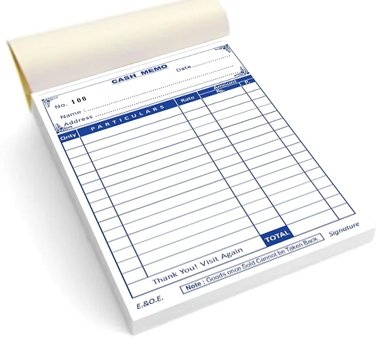 Cash Memo Small Bill Book Writing Note Pad