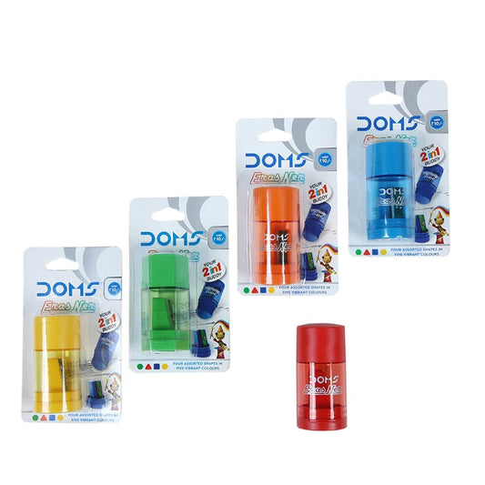 Doms ErasNer Eraser + Sharpner Blister Pack (Pack of 5)
