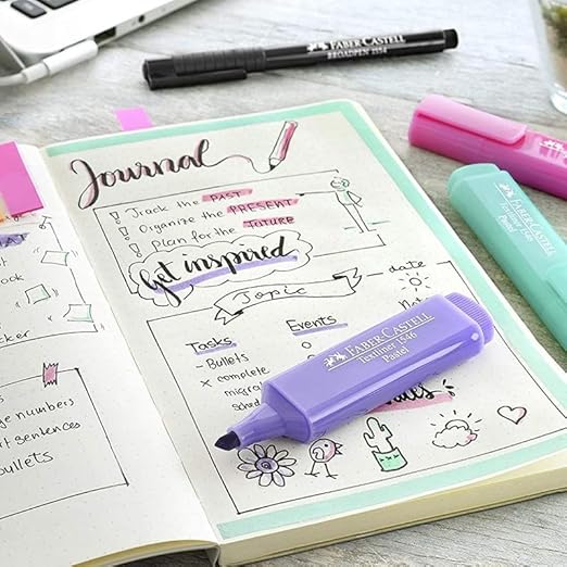 Faber-Castell Pastel Shades Textliner | Wallet Pack, Set of 5 Colours