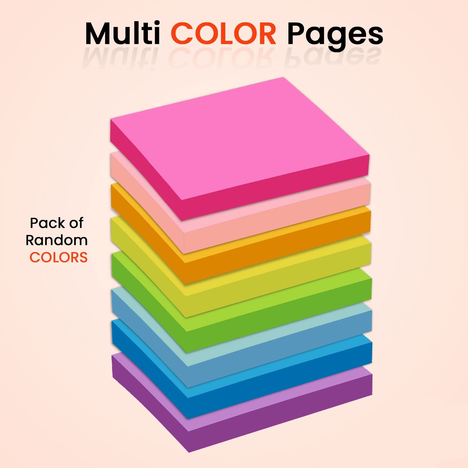 Super Sticky Notes (Pack Of 90 Sheets/Pad (neon Color )