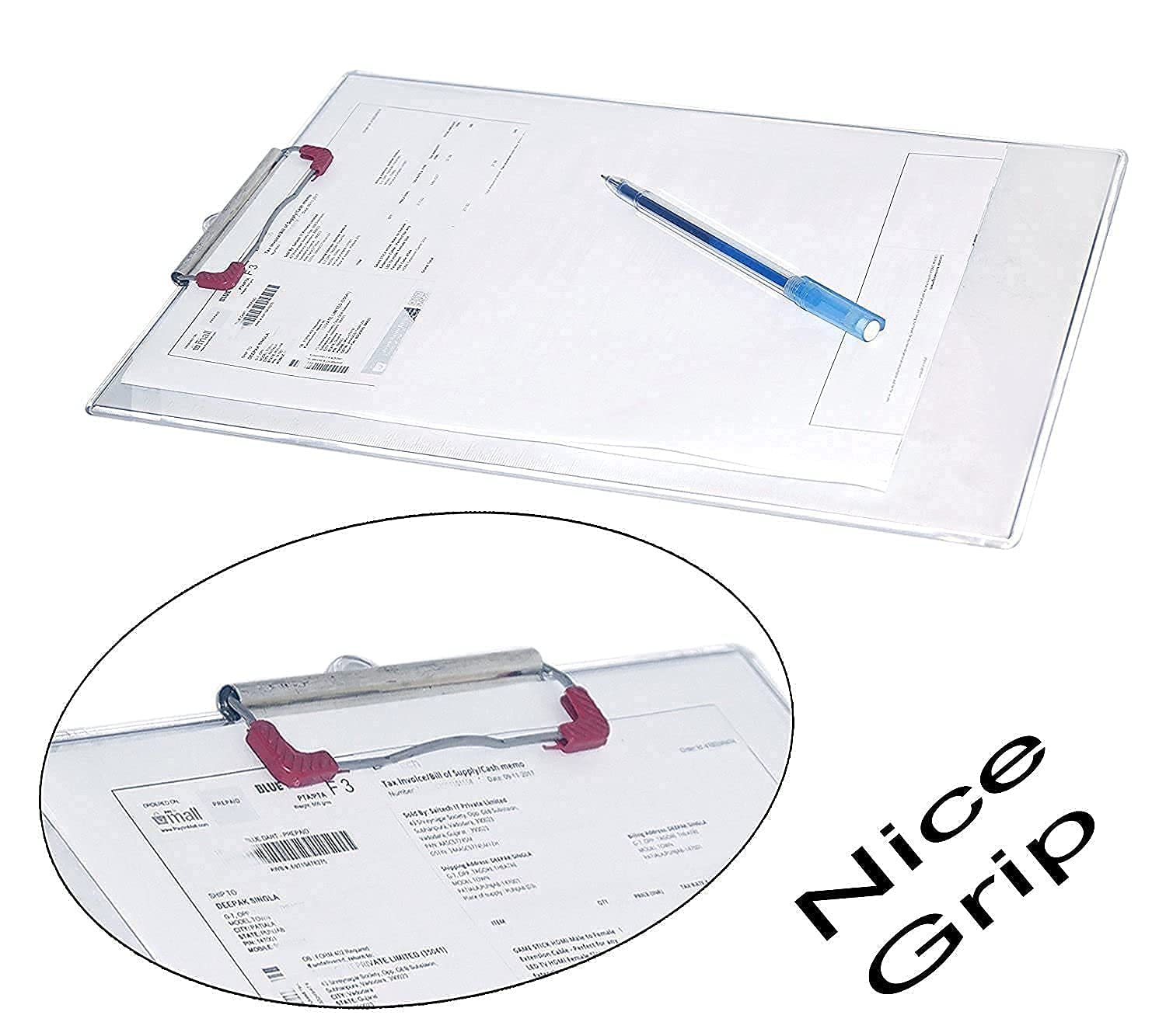 Transparent Clear Acrylic Clipboard Un Breakable- Exam Pad/Clipboards Exam Pad - Writing Pad