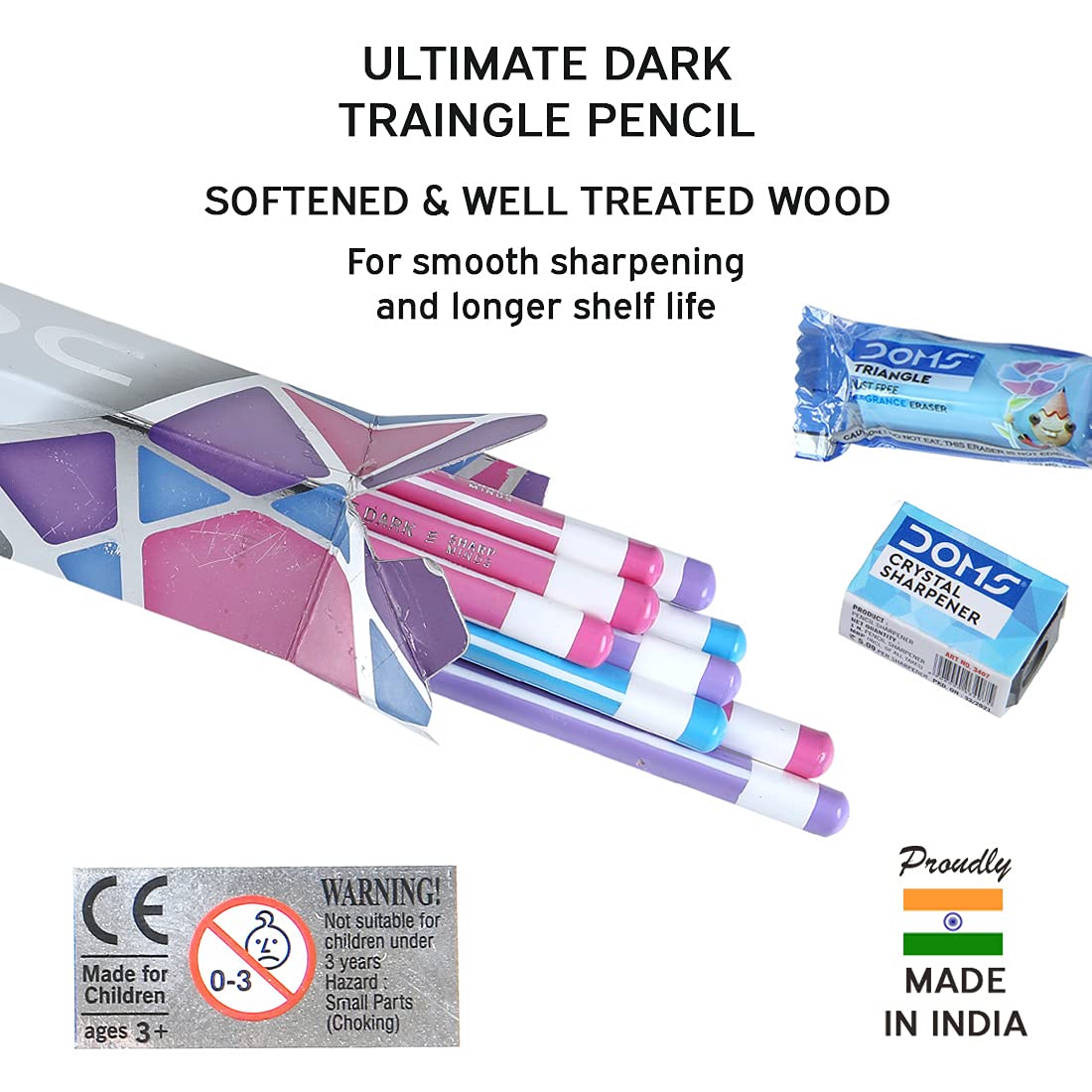 DOMS Zoom Ultimate Dark Triangle Pencils