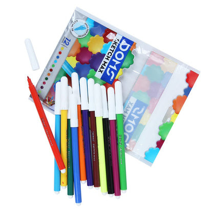 Doms Sketch Max 14 Shades Non-Toxic Water Colour Sketch Pens