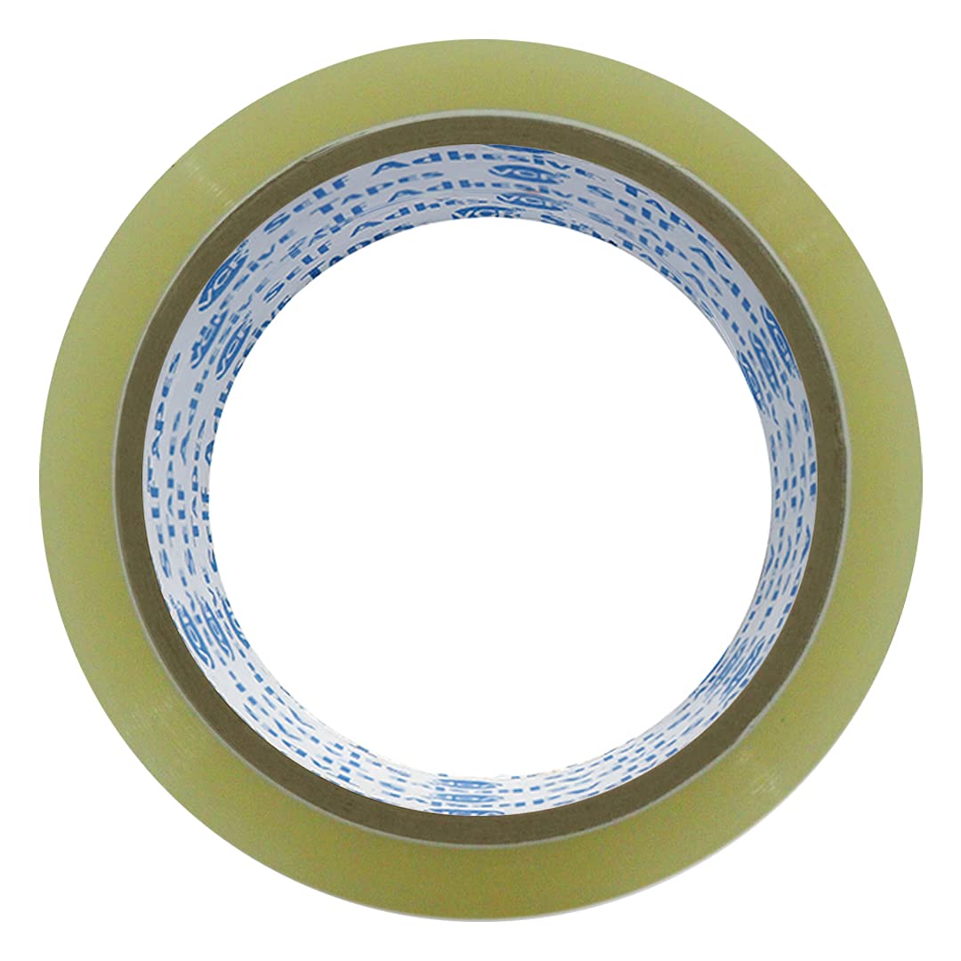 Adhesive Transparent Cello Tape - 35 Meters in Length - 12mm / 0.5" Width (Pack of 2)
