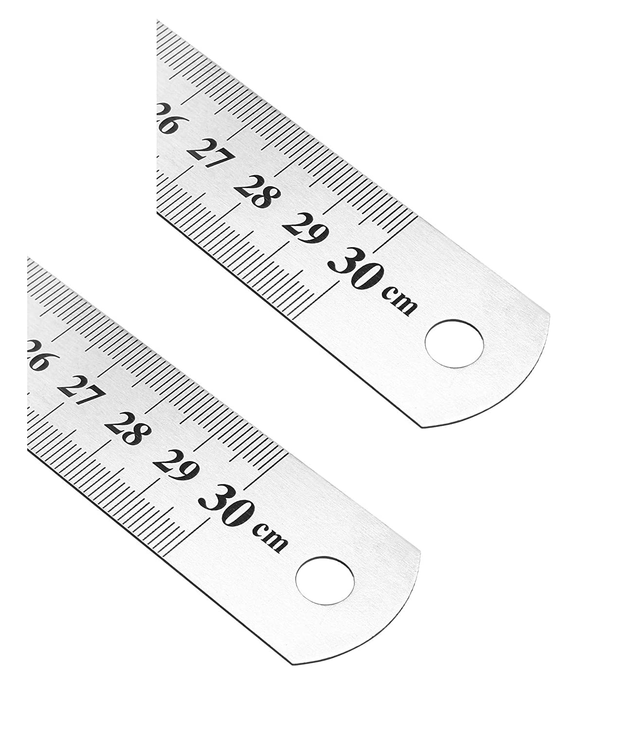 Stainless Steel Ruler Scale Long double Side Measuring Tool for Architects, Engineers, College Students (12 inch, 30 cm)