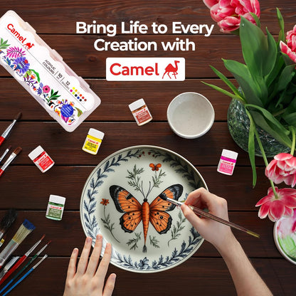 Camel Acrylic Ultra Colour – 12 Rich Shades (10ml each)