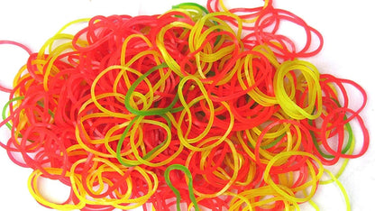 Elastic Bands 2 Inches Fluorescent Color Rubber Band for School, Home and Office use