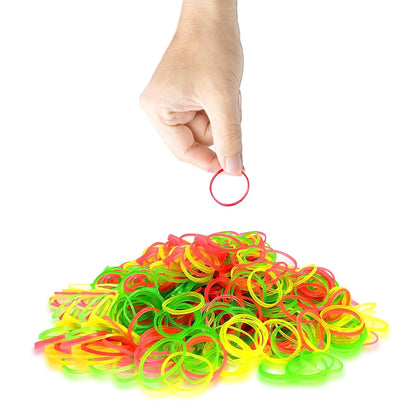 Elastic Bands 2 Inches Fluorescent Color Rubber Band for School, Home and Office use