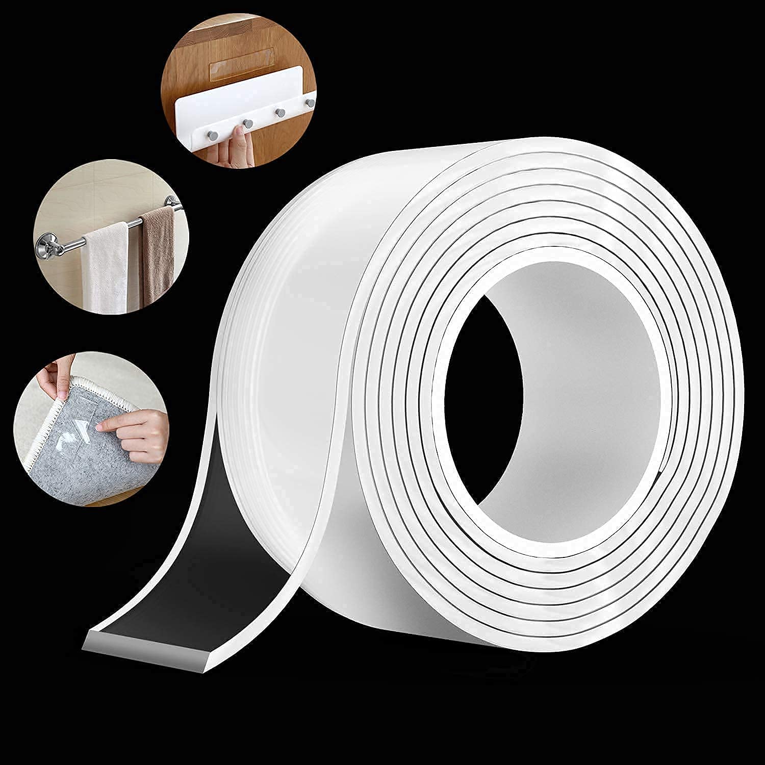 Double Sided Tape Heavy Duty - Multipurpose Removable Traceless Mounting Adhesive Tape for Walls