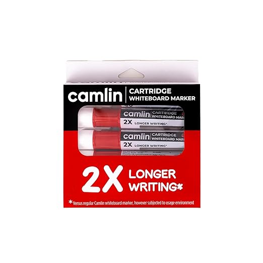 Camlin Cartridge White Board Marker pack of 5 - RED