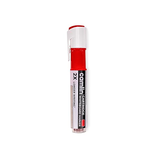 Camlin Cartridge White Board Marker pack of 5 - RED
