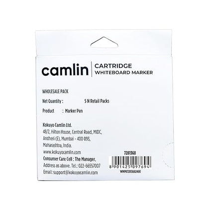 Camlin Cartridge White Board Marker pack of 5 - RED