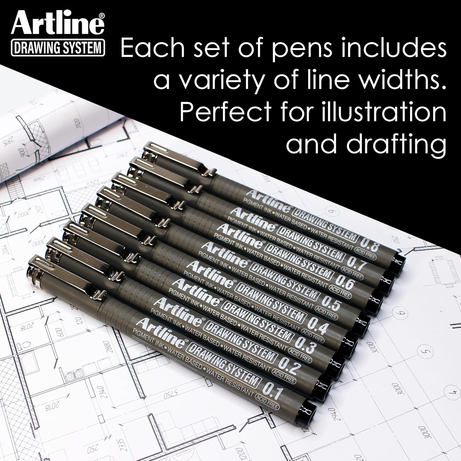 Artline Drawing System Fineliner Pen Set Of 6 Fineliner Pen