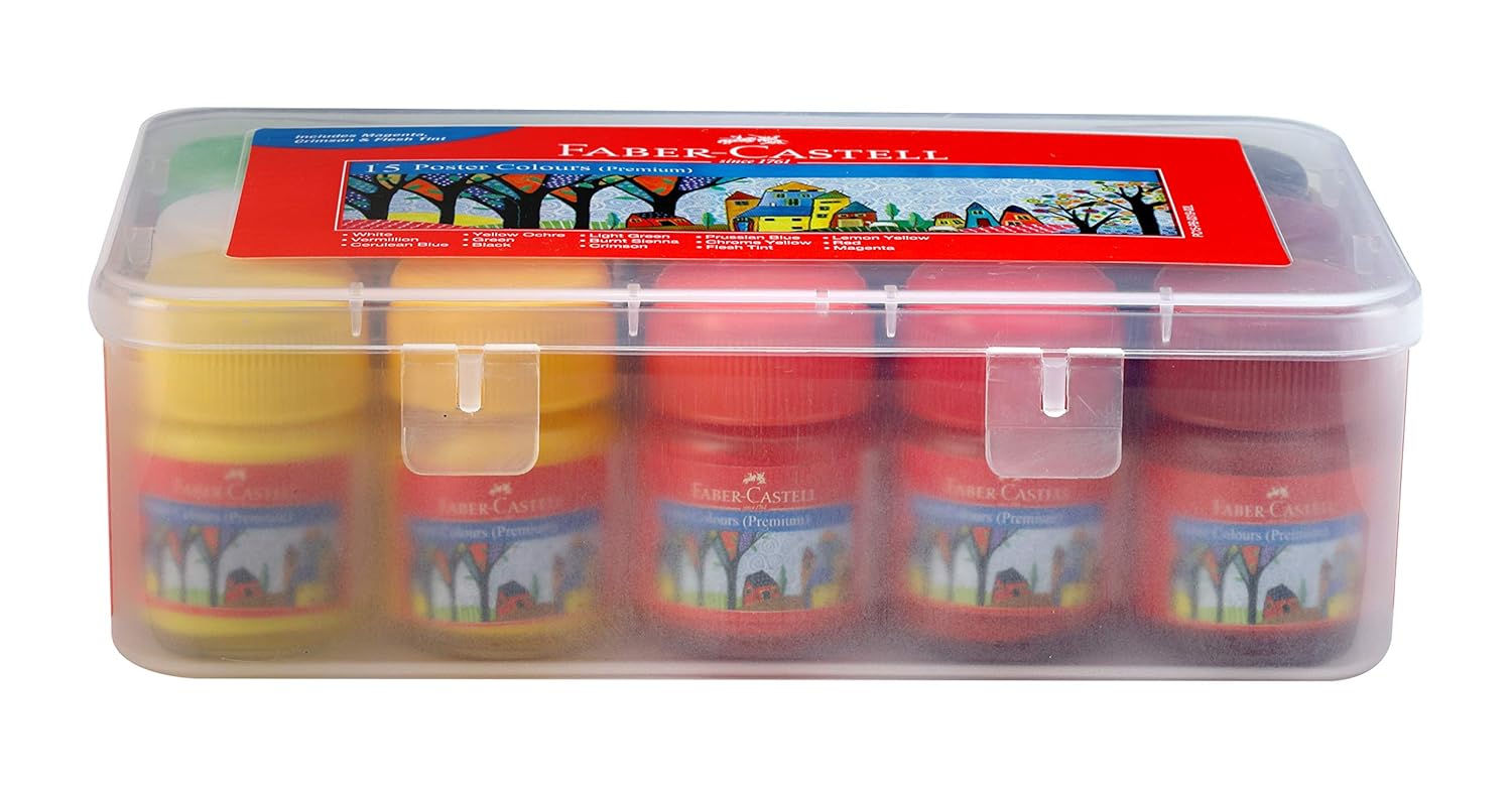 Faber-Castell Poster Color Plastic Box - Pack of 15