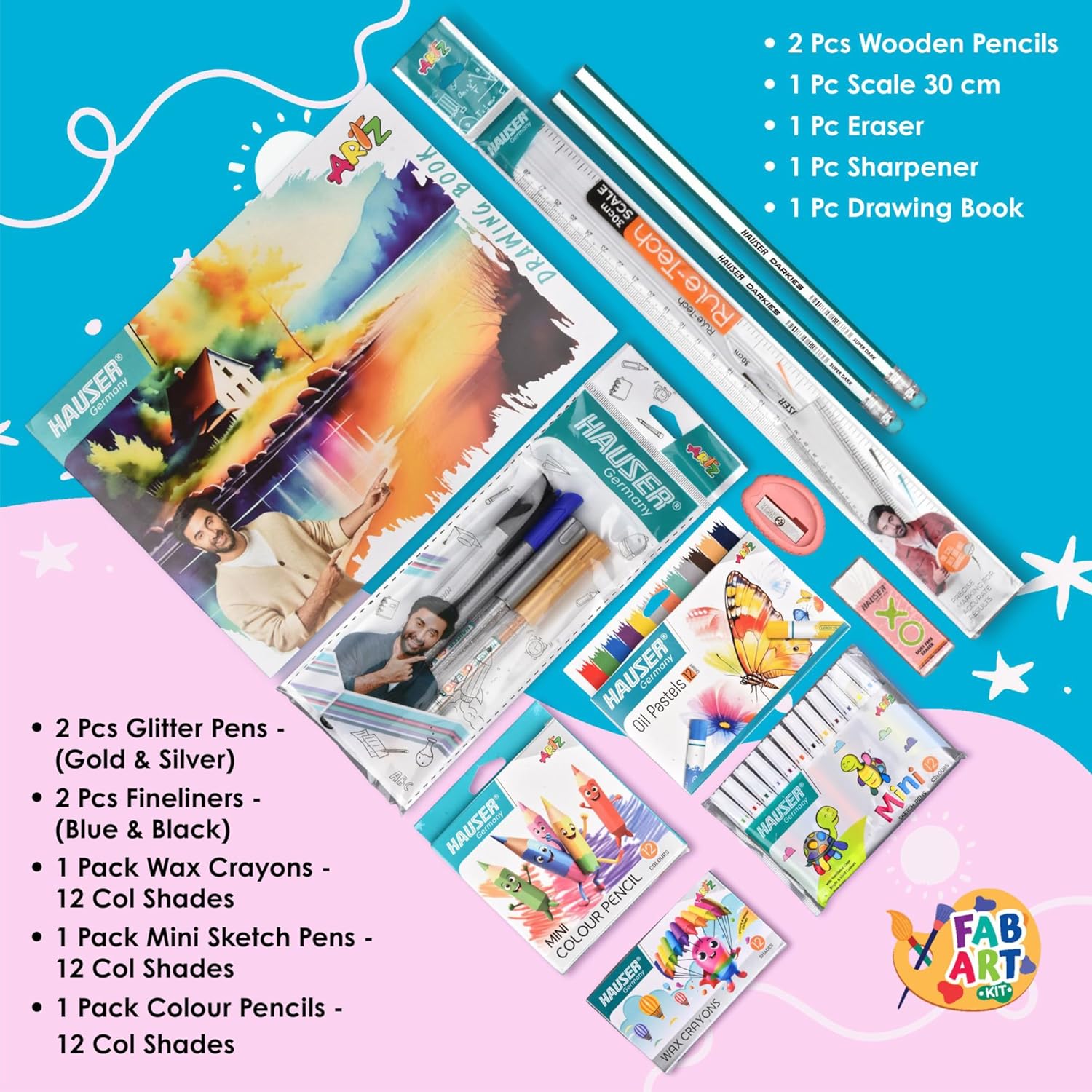 HAUSER ARTZ Fab Art Stationery Kit