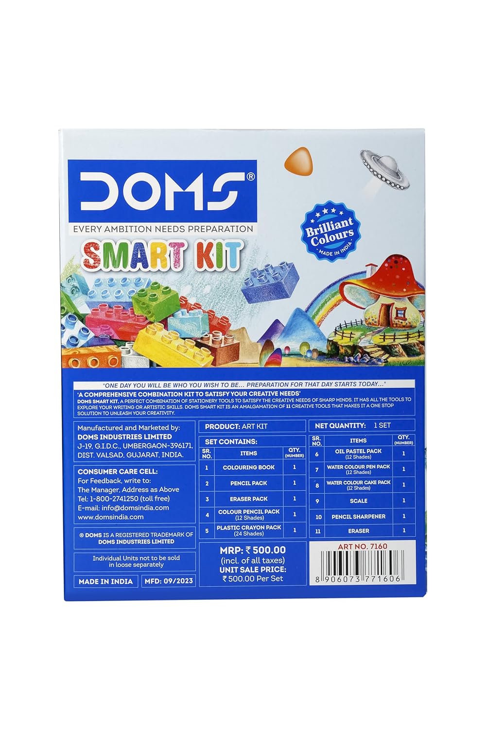 Doms Smart Kit | Comes With Transparent Zipper Bag | Perfect Value Pack