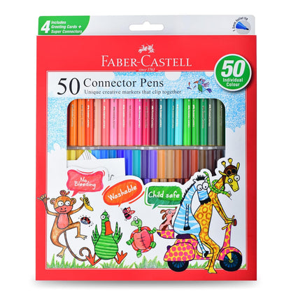 Faber-Castell Connector Pen Set – Pack of 50