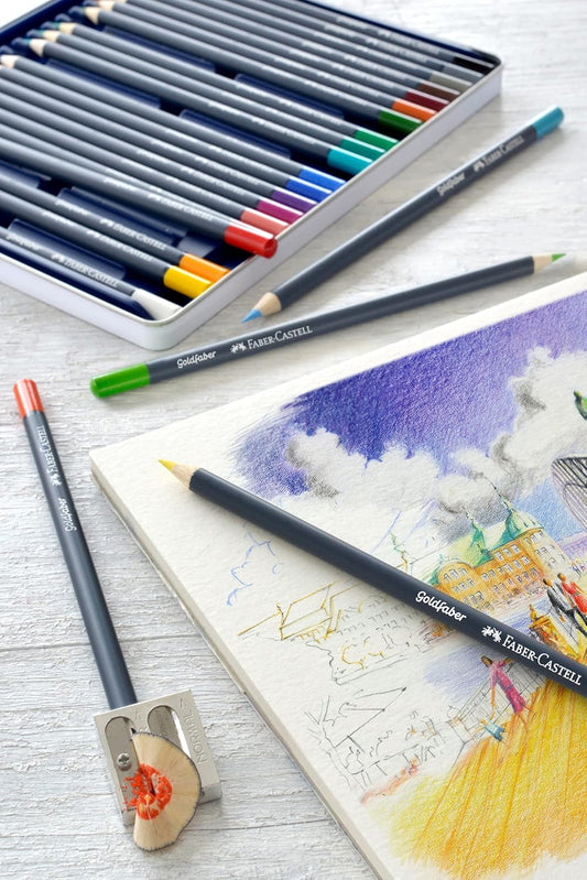 Faber-Castell Goldfaber Colour Pencils – Tin of 24