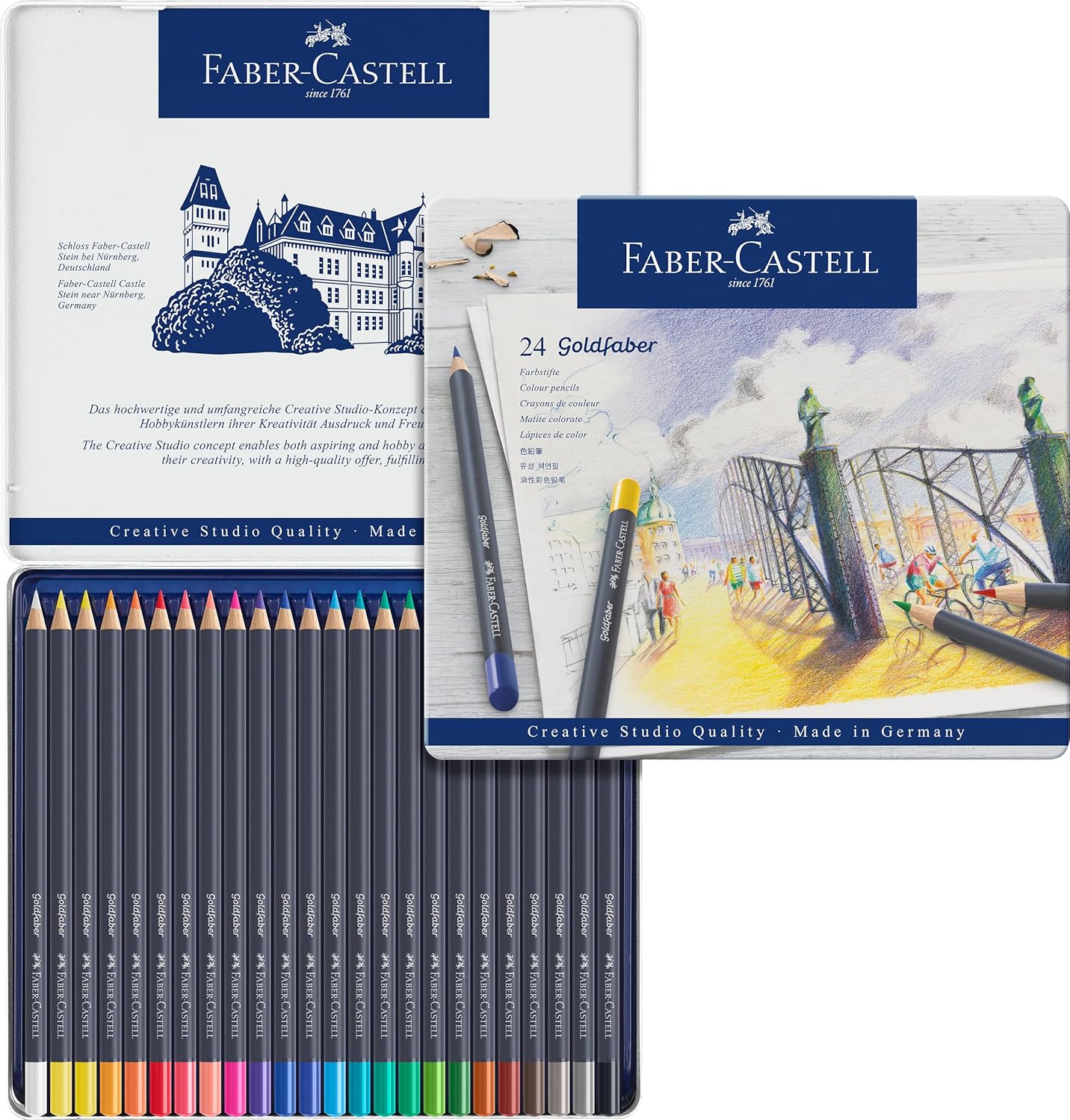 Faber-Castell Goldfaber Colour Pencils – Tin of 24