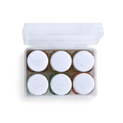 Camel Acrylic Metallic Color - 10ml each, 6 Shades