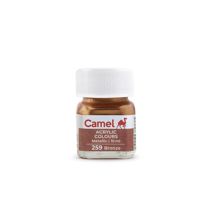Camel Acrylic Metallic Color - 10ml each, 6 Shades