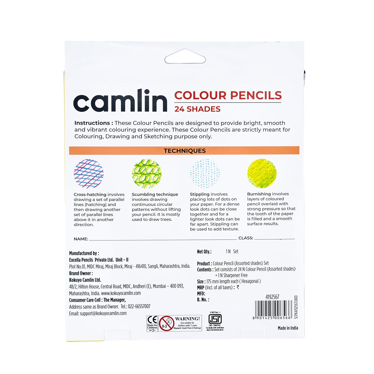 Camlin Kokuyo 24 Pencil Colors