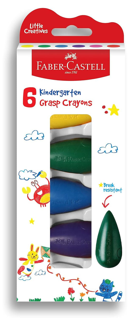 Faber-Castell Kindergarten Grip Crayons - Pack of 6