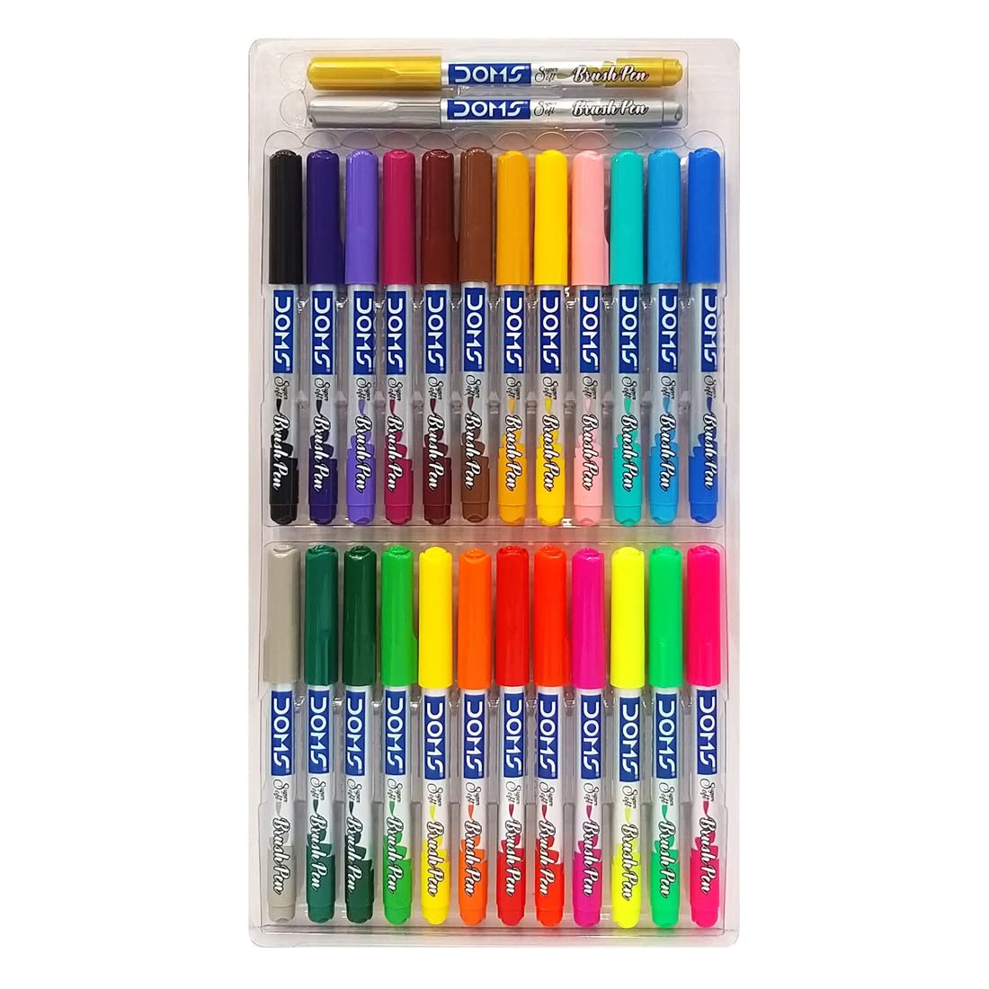 DOMS Brush Pen Box Pack Set Of 26 Shades