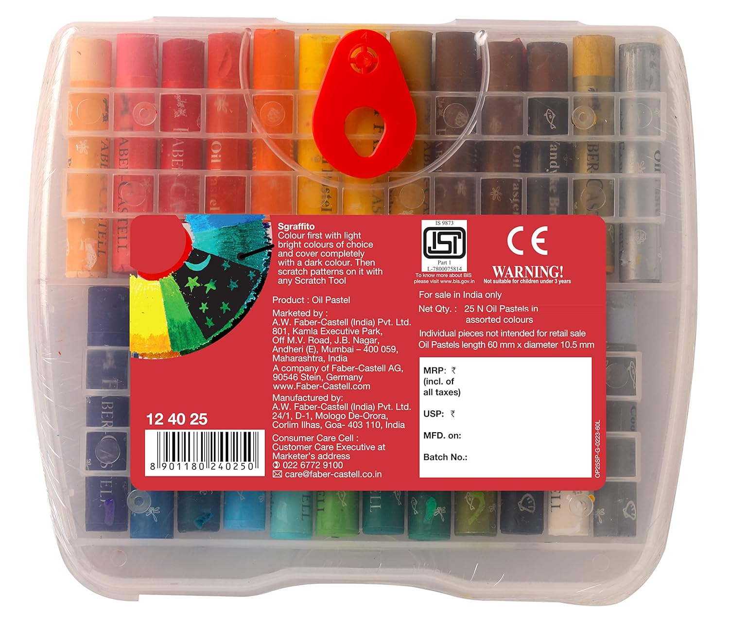 Faber-Castell Oil Pastel Set - Pack of 25