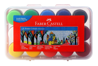 Faber-Castell Poster Color Plastic Box - Pack of 15 Colors