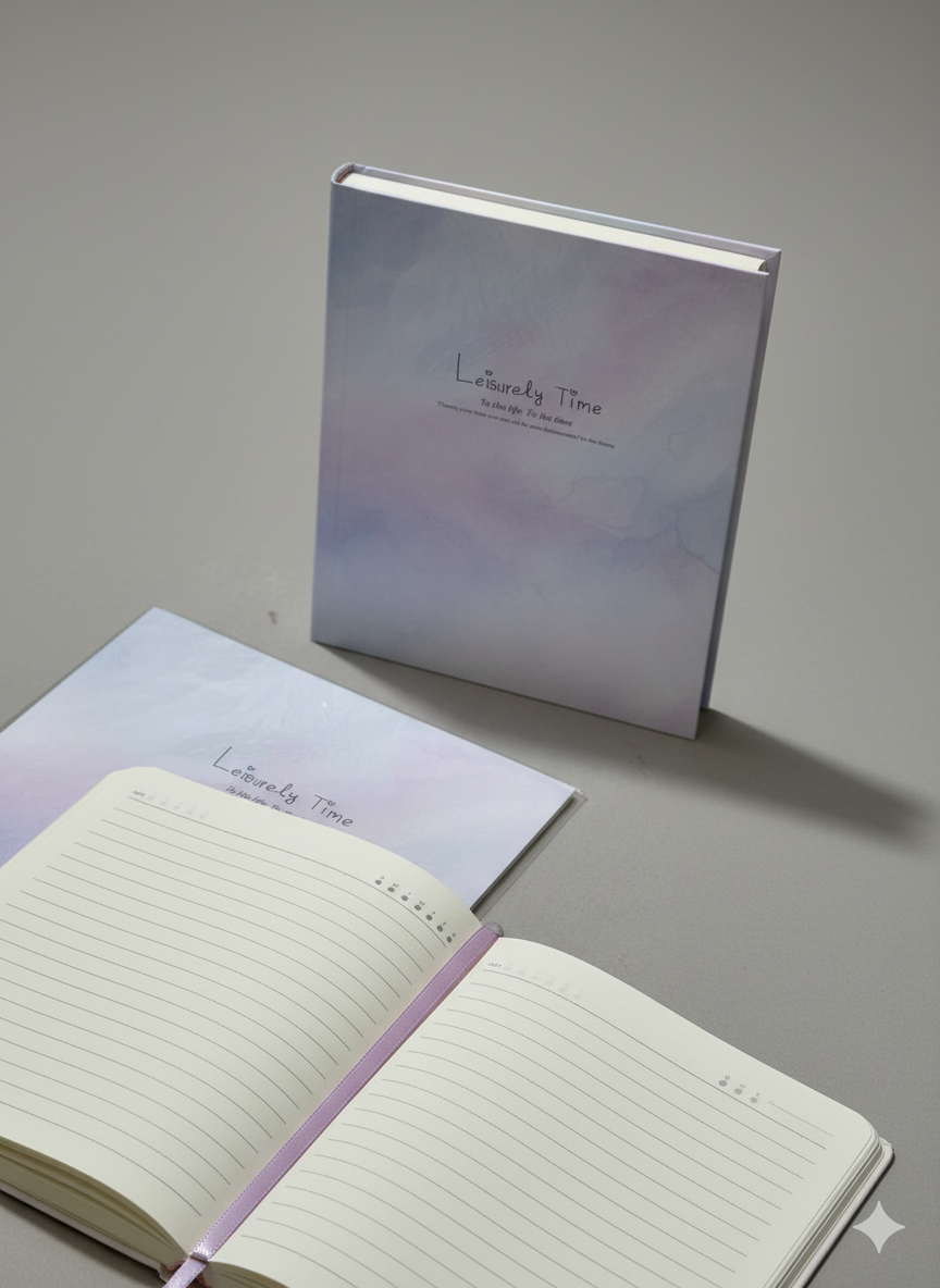 Leisurely Time Soft cover Fancy Style Diary