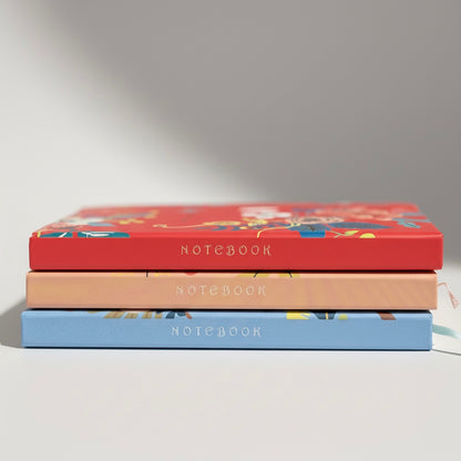 Scarlet Floral Pocket Notebook