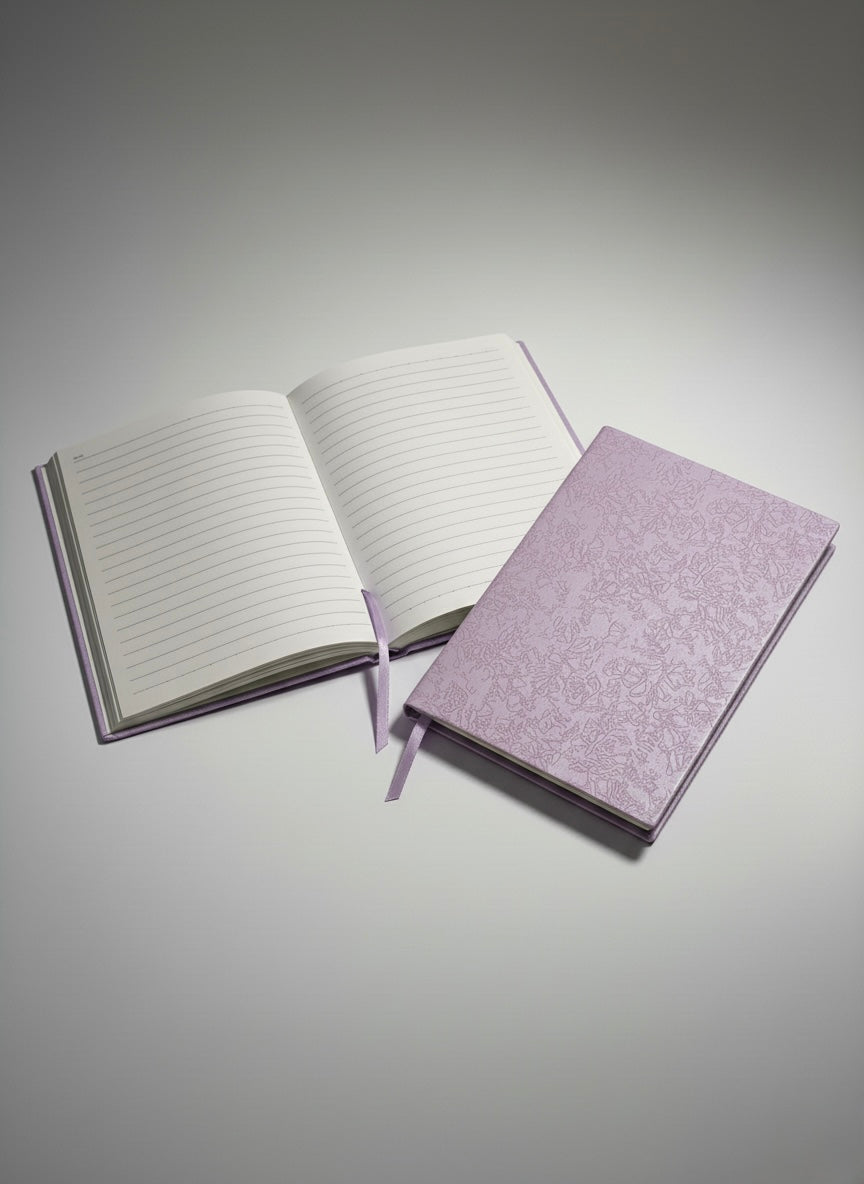 Lavender Floral Hardcover Professional Type Diary