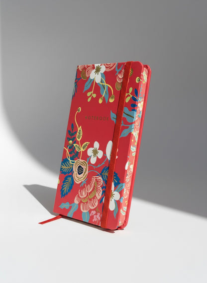 Scarlet Floral Pocket Notebook