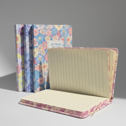 Serene Blue Floral Pocket Notebook