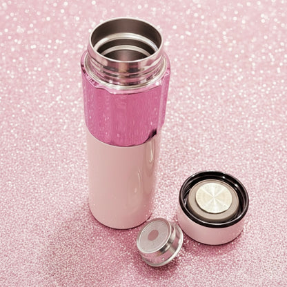 Chic Blush Pink Thermal Bottle with Rose Gold Accent