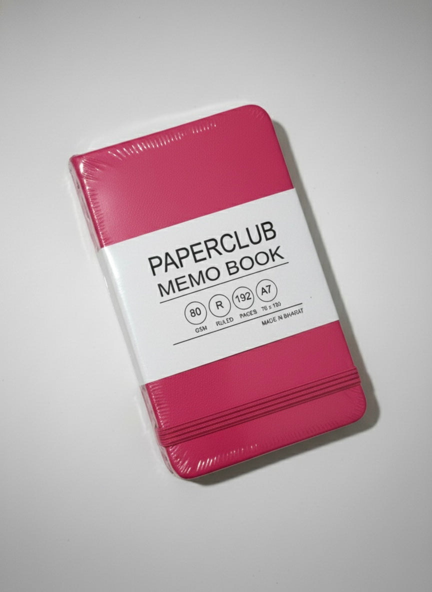 PAPERCLUB Pocket-Sized Memo Book / Diary - A7, Ruled, Purple
