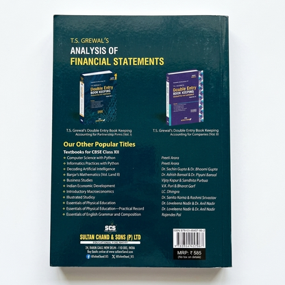 T.S. Grewal’s Analysis of Financial Statements – CBSE Class 12th (2026 Edition)