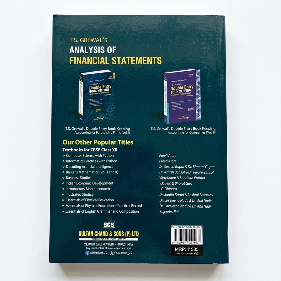 T.S. Grewal’s Analysis of Financial Statements – CBSE Class 12th (2026 Edition)
