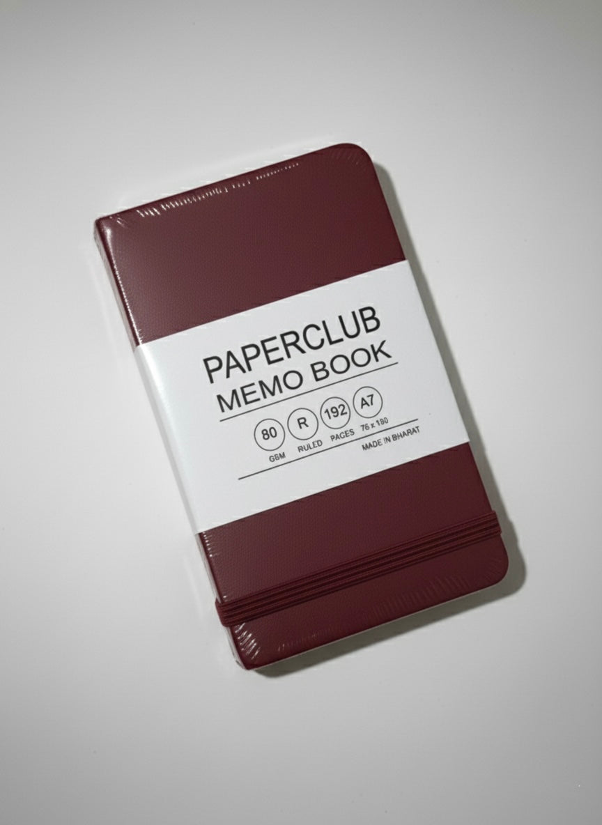 PAPERCLUB Pocket-Sized Memo Book / Diary - A7, Ruled, Purple