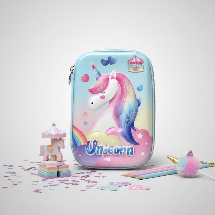 The Unicorn Carousel 3D Pencil Case
