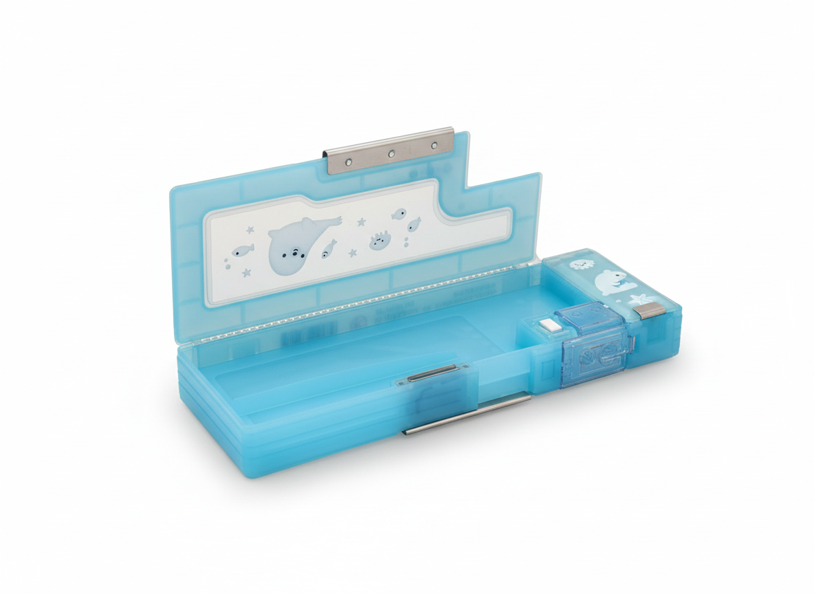 Aqua Marine Double-Sided Seal Pencil Case