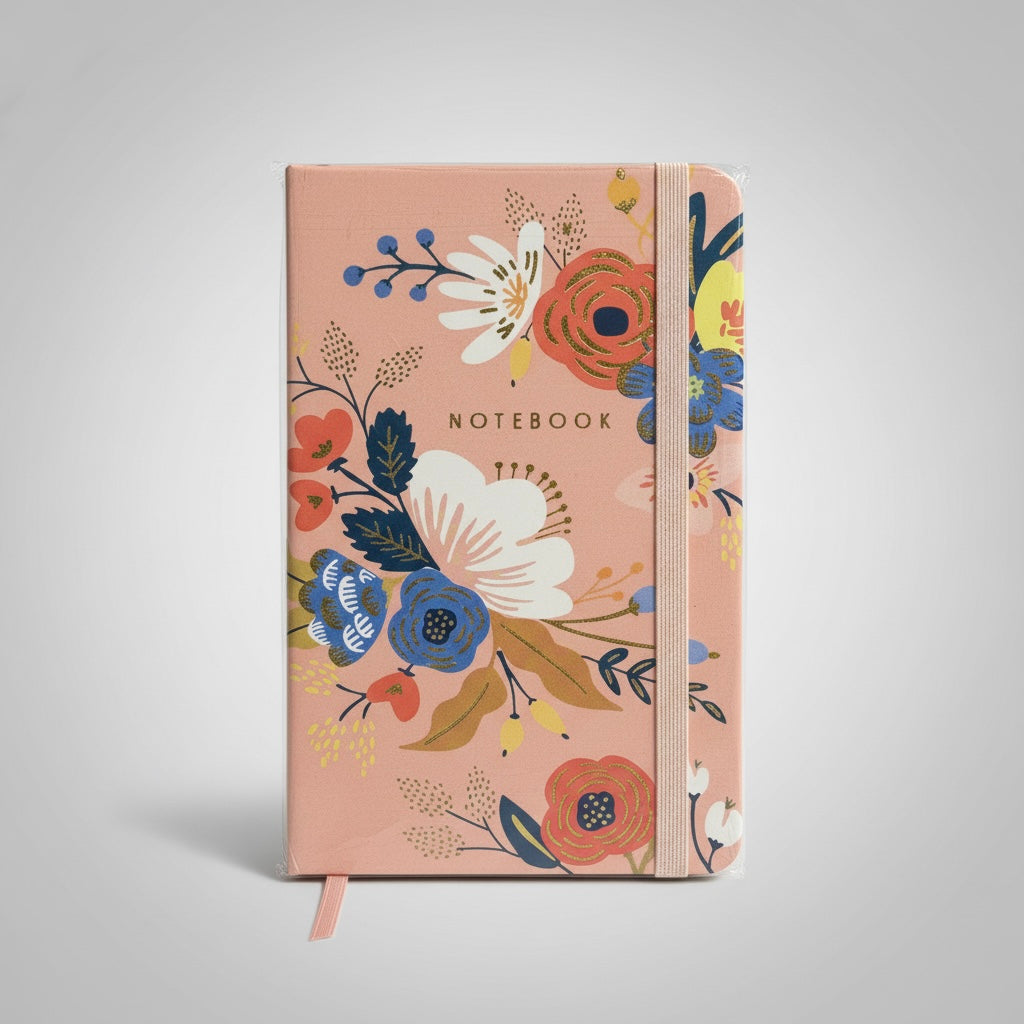 Scarlet Floral Pocket Notebook