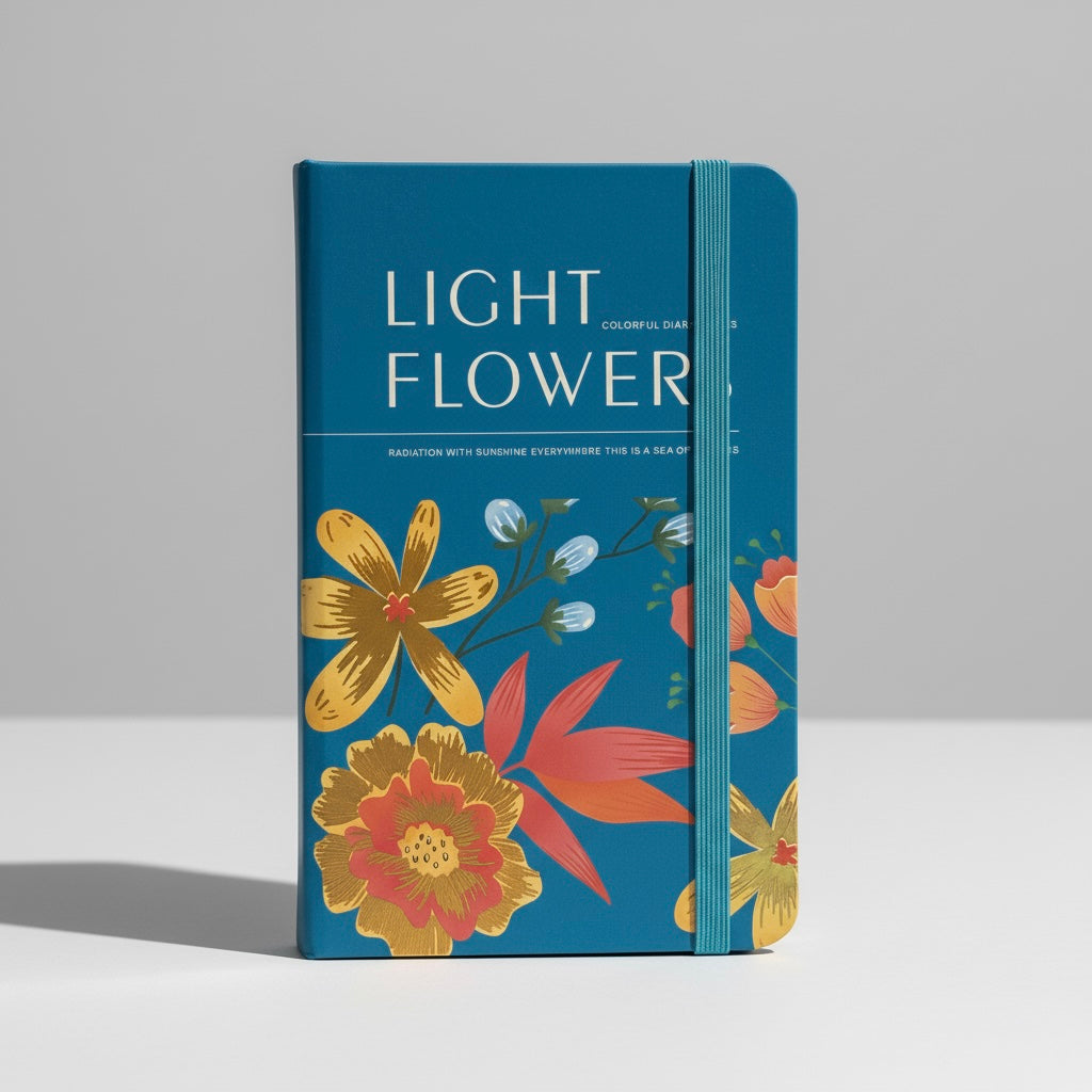 Light Flowers Navy Pocket Diary