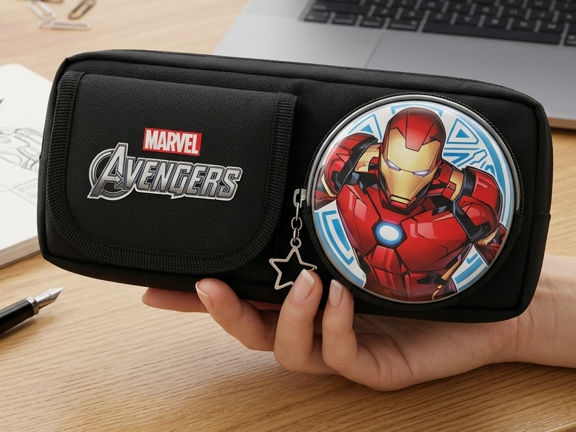 Iron Man Fancy Dual Chain Pencil Case