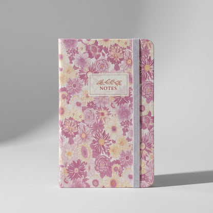 Serene Blue Floral Pocket Notebook