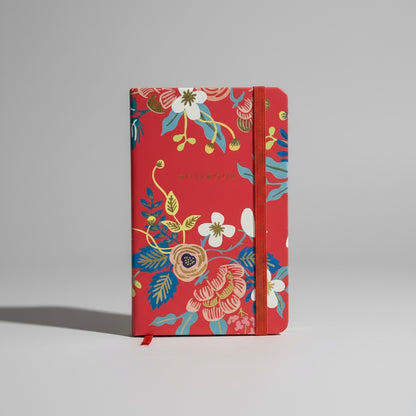 Scarlet Floral Pocket Notebook