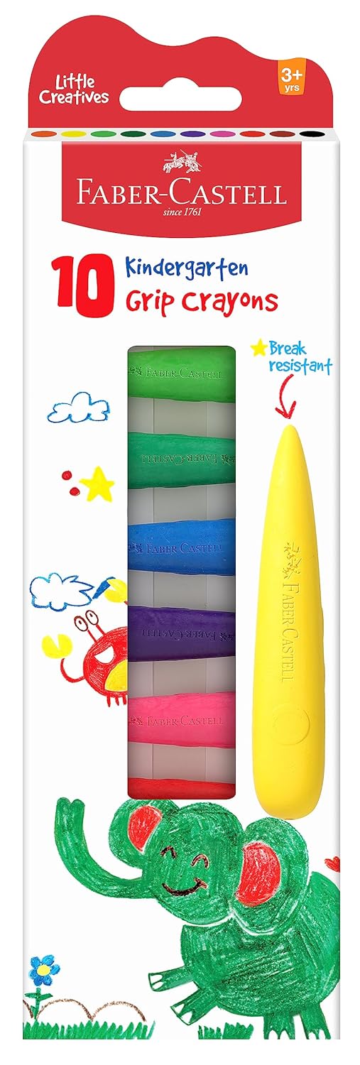 Faber-Castell Kindergarten Grip Crayons - Pack of 10